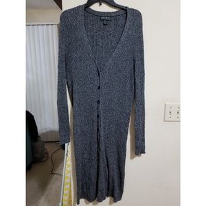 Long button sweater